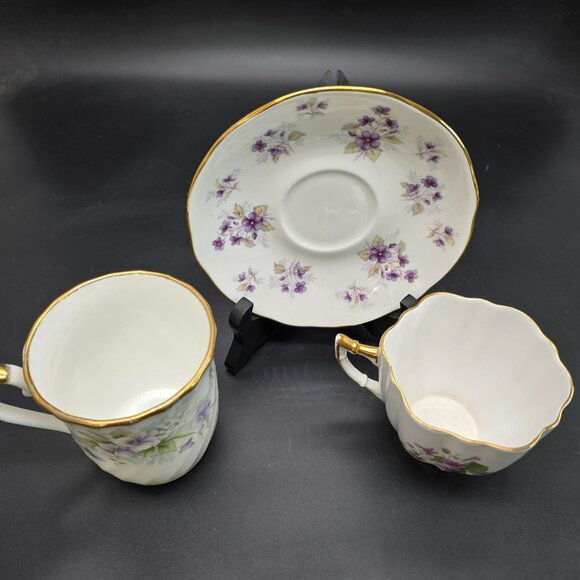 Woodside Hudson Middleton Royal Victoria Floral Bone China Teacup Set JJ4094 - Picture 4 of 6
